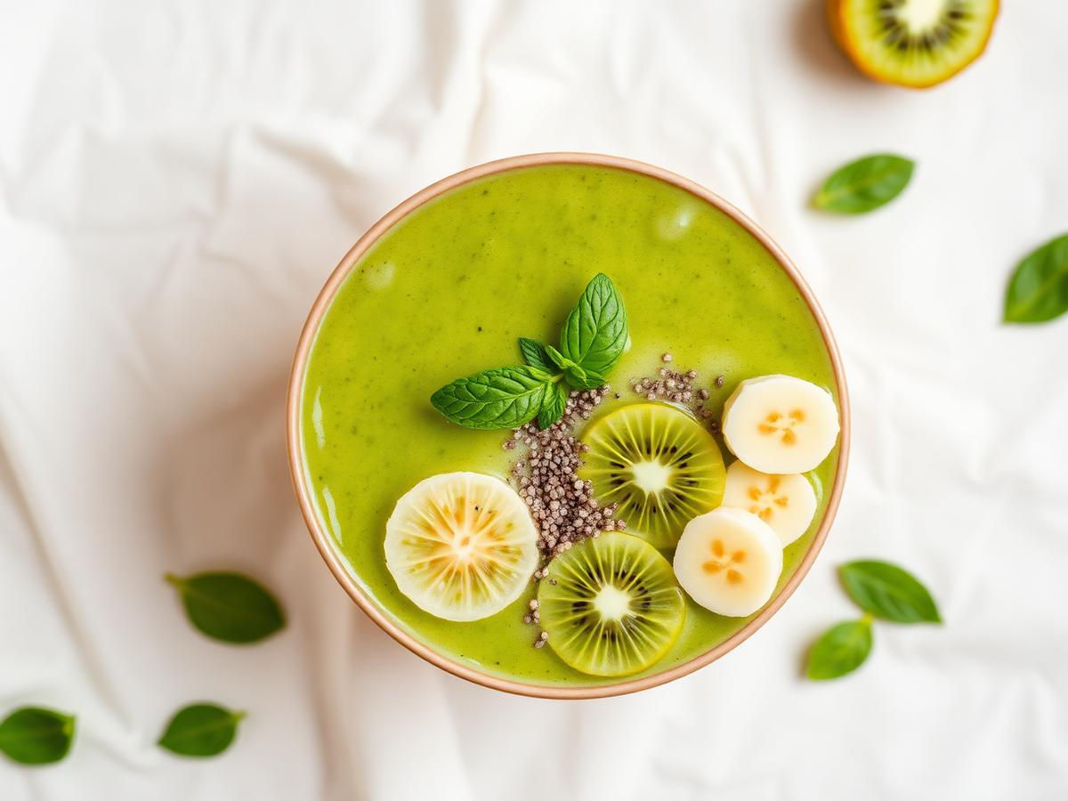 Vitamix-tyylinen tehosekoitin ja vihreä smoothie